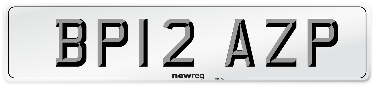 BP12 AZP Number Plate from New Reg